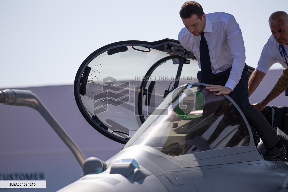 Marine Le Pen and Jordan Bardella Visits the International Paris Air Show - Le Bourget