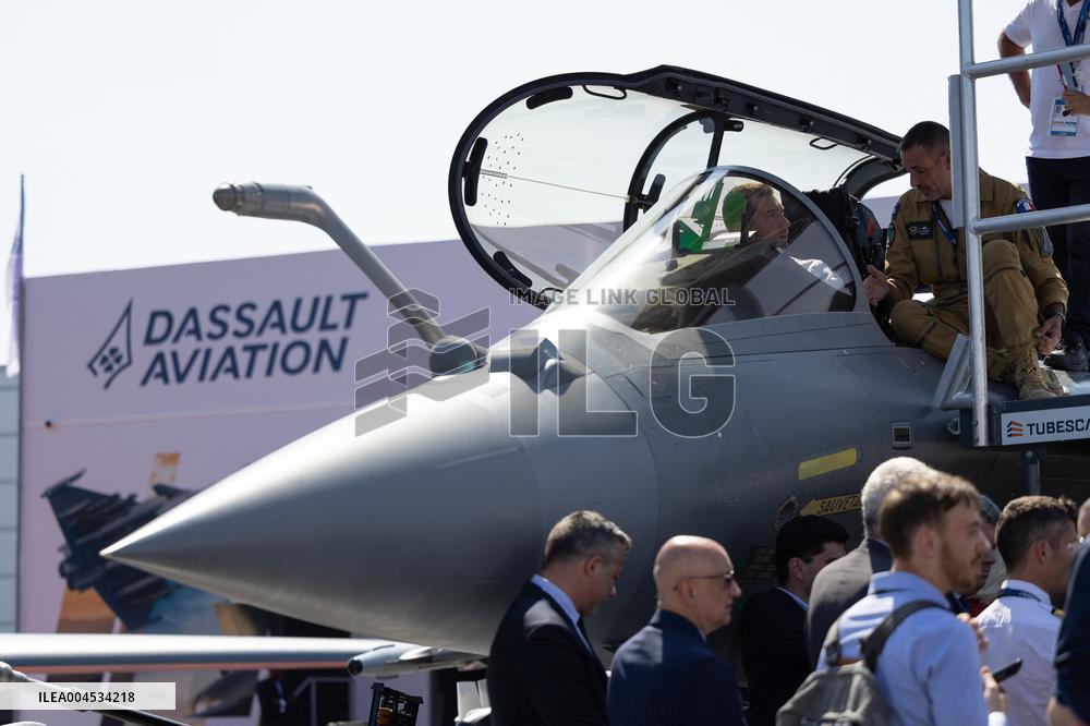 Marine Le Pen and Jordan Bardella Visits the International Paris Air Show - Le Bourget