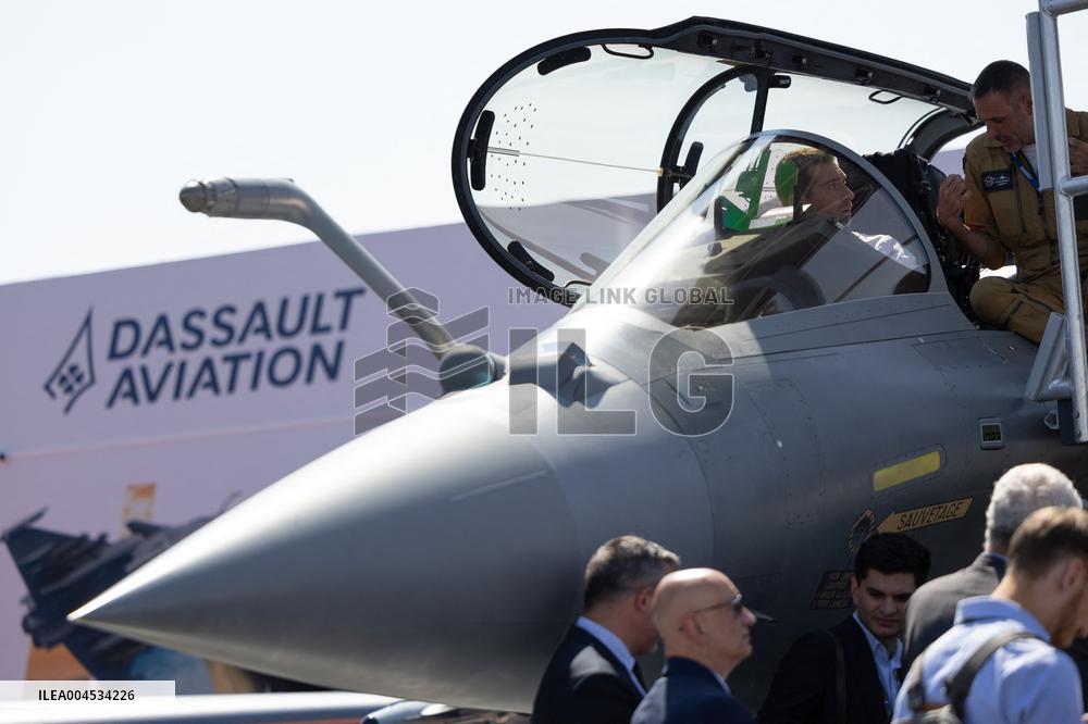 Marine Le Pen and Jordan Bardella Visits the International Paris Air Show - Le Bourget