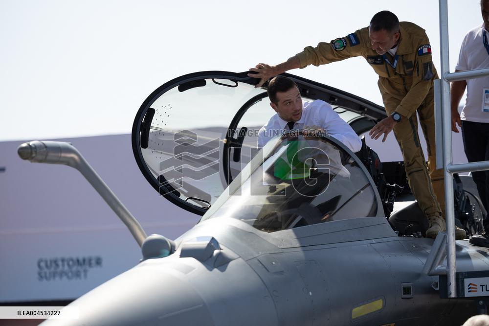 Marine Le Pen and Jordan Bardella Visits the International Paris Air Show - Le Bourget