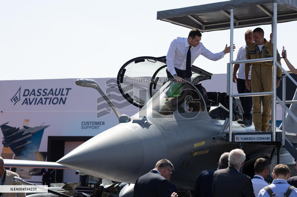 Marine Le Pen and Jordan Bardella Visits the International Paris Air Show - Le Bourget