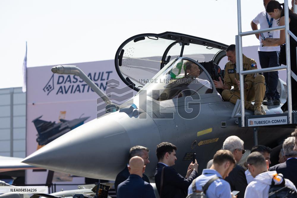 Marine Le Pen and Jordan Bardella Visits the International Paris Air Show - Le Bourget