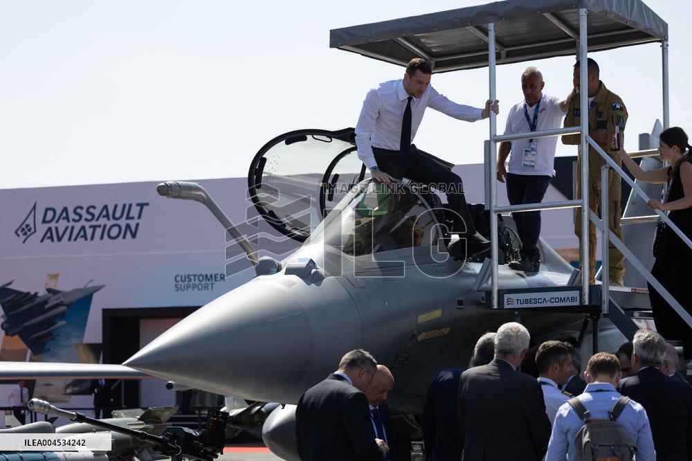 Marine Le Pen and Jordan Bardella Visits the International Paris Air Show - Le Bourget