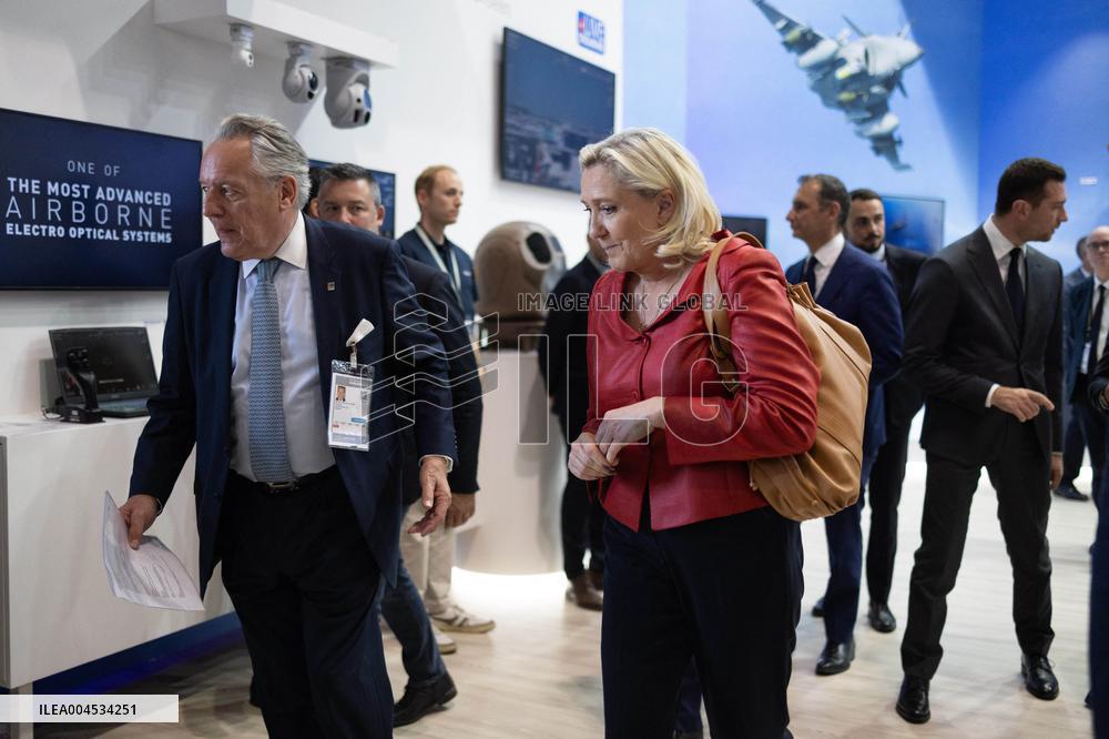 Marine Le Pen and Jordan Bardella Visits the International Paris Air Show - Le Bourget