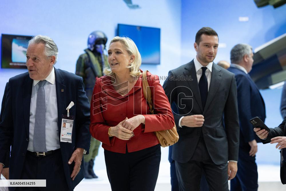 Marine Le Pen and Jordan Bardella Visits the International Paris Air Show - Le Bourget