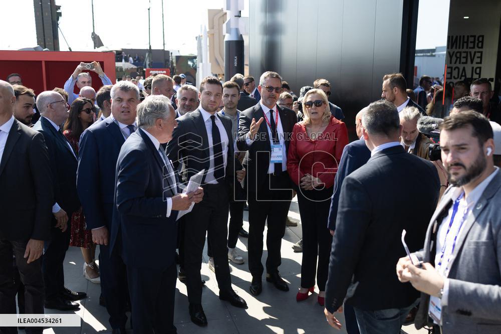 Marine Le Pen and Jordan Bardella Visits the International Paris Air Show - Le Bourget