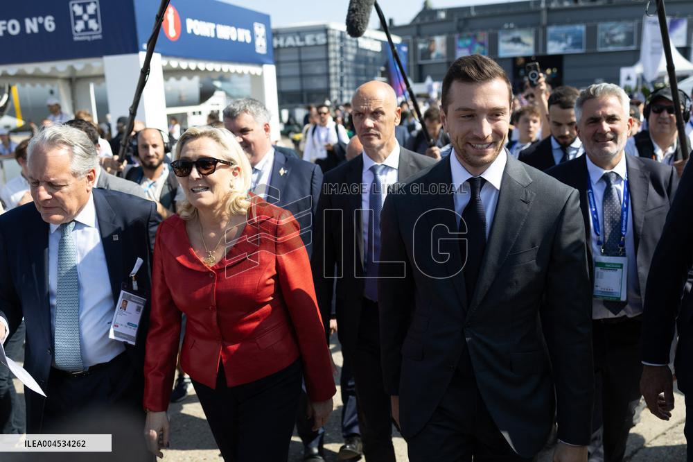 Marine Le Pen and Jordan Bardella Visits the International Paris Air Show - Le Bourget