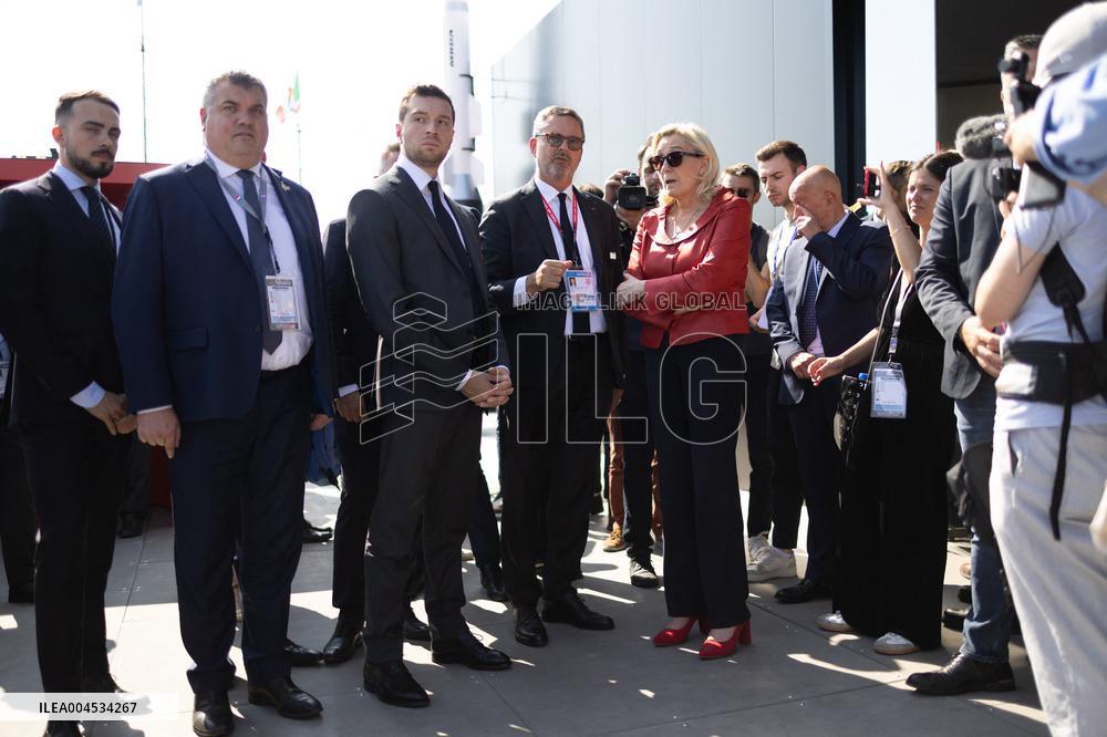 Marine Le Pen and Jordan Bardella Visits the International Paris Air Show - Le Bourget