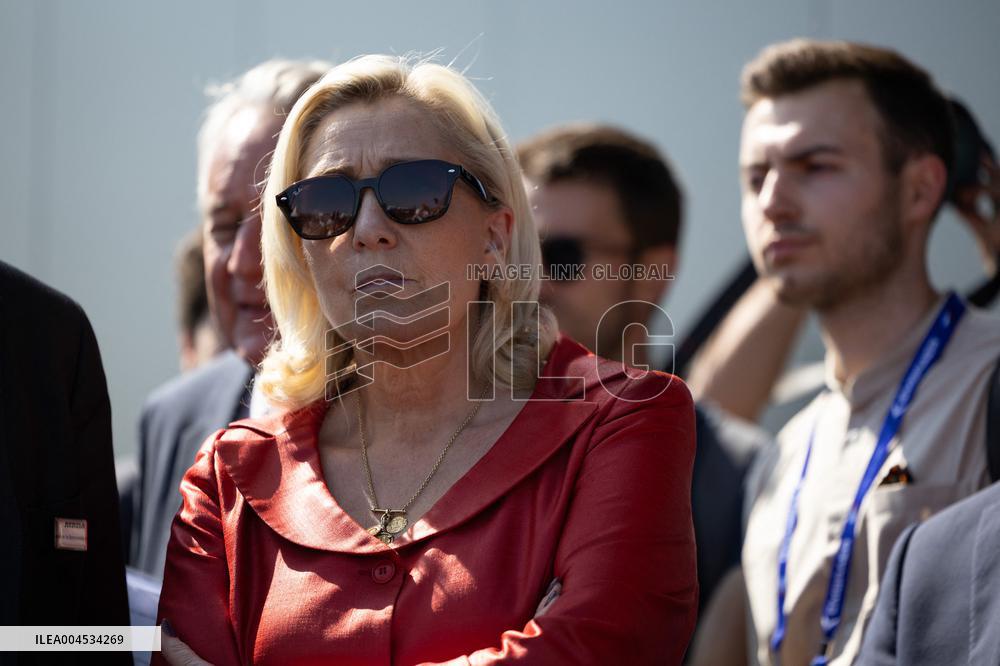 Marine Le Pen and Jordan Bardella Visits the International Paris Air Show - Le Bourget
