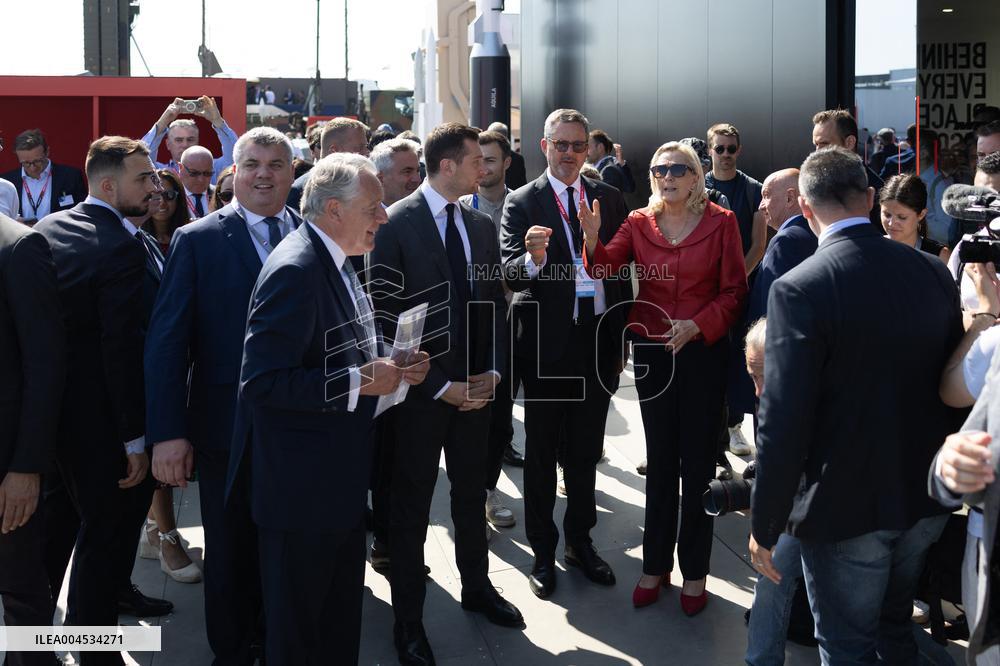 Marine Le Pen and Jordan Bardella Visits the International Paris Air Show - Le Bourget