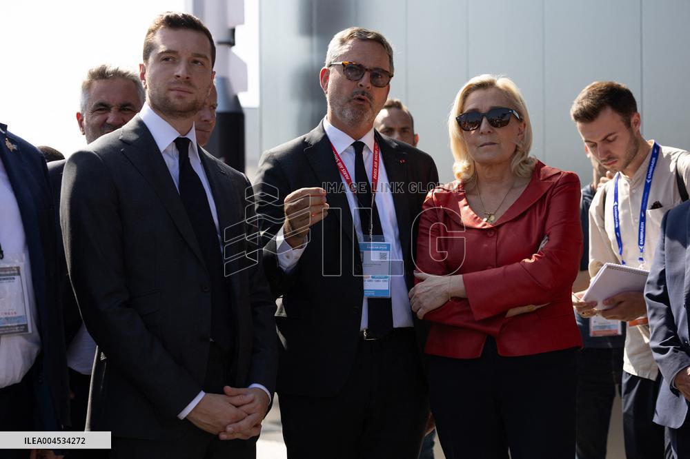 Marine Le Pen and Jordan Bardella Visits the International Paris Air Show - Le Bourget