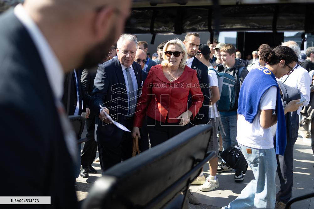 Marine Le Pen and Jordan Bardella Visits the International Paris Air Show - Le Bourget