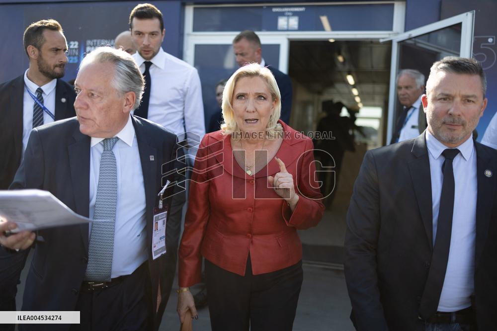 Marine Le Pen and Jordan Bardella Visits the International Paris Air Show - Le Bourget