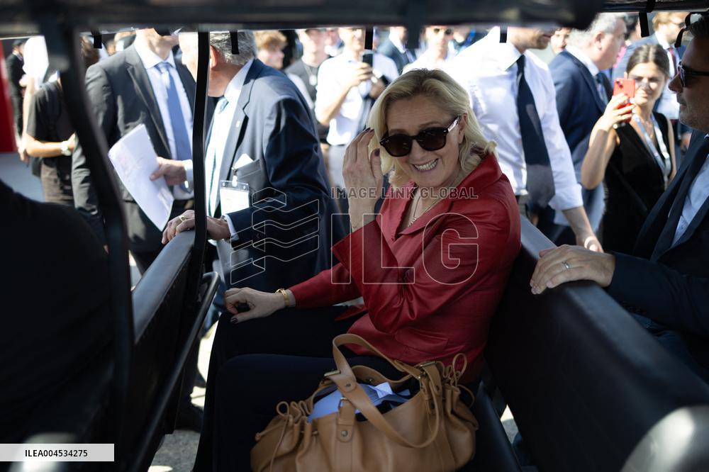 Marine Le Pen and Jordan Bardella Visits the International Paris Air Show - Le Bourget