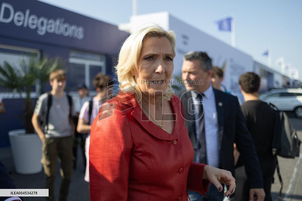 Marine Le Pen and Jordan Bardella Visits the International Paris Air Show - Le Bourget