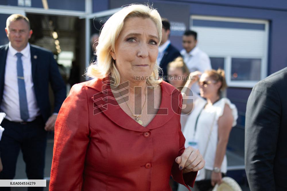 Marine Le Pen and Jordan Bardella Visits the International Paris Air Show - Le Bourget
