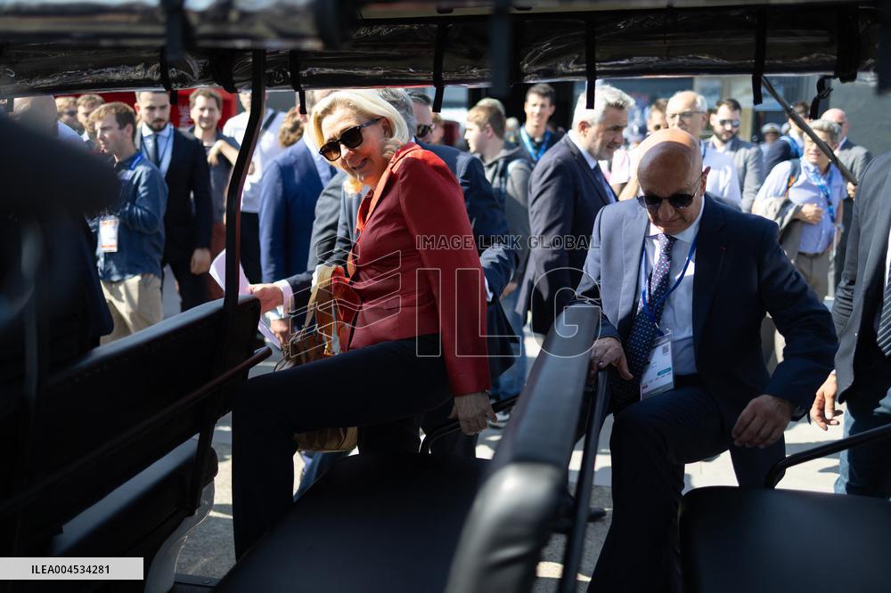 Marine Le Pen and Jordan Bardella Visits the International Paris Air Show - Le Bourget