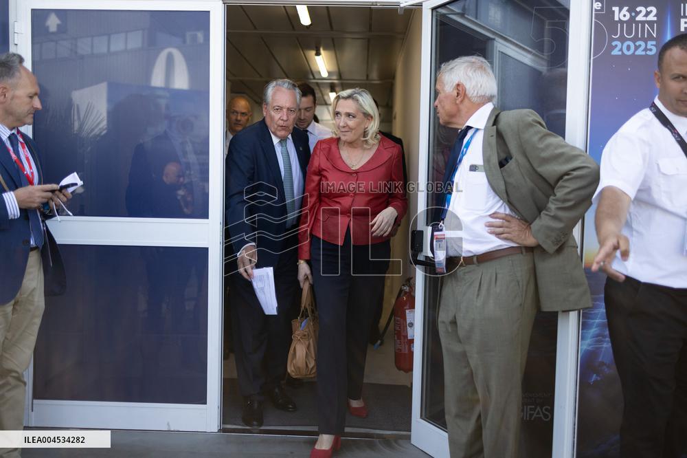 Marine Le Pen and Jordan Bardella Visits the International Paris Air Show - Le Bourget
