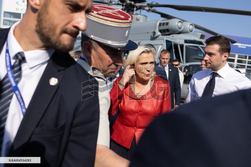 Marine Le Pen and Jordan Bardella Visits the International Paris Air Show - Le Bourget