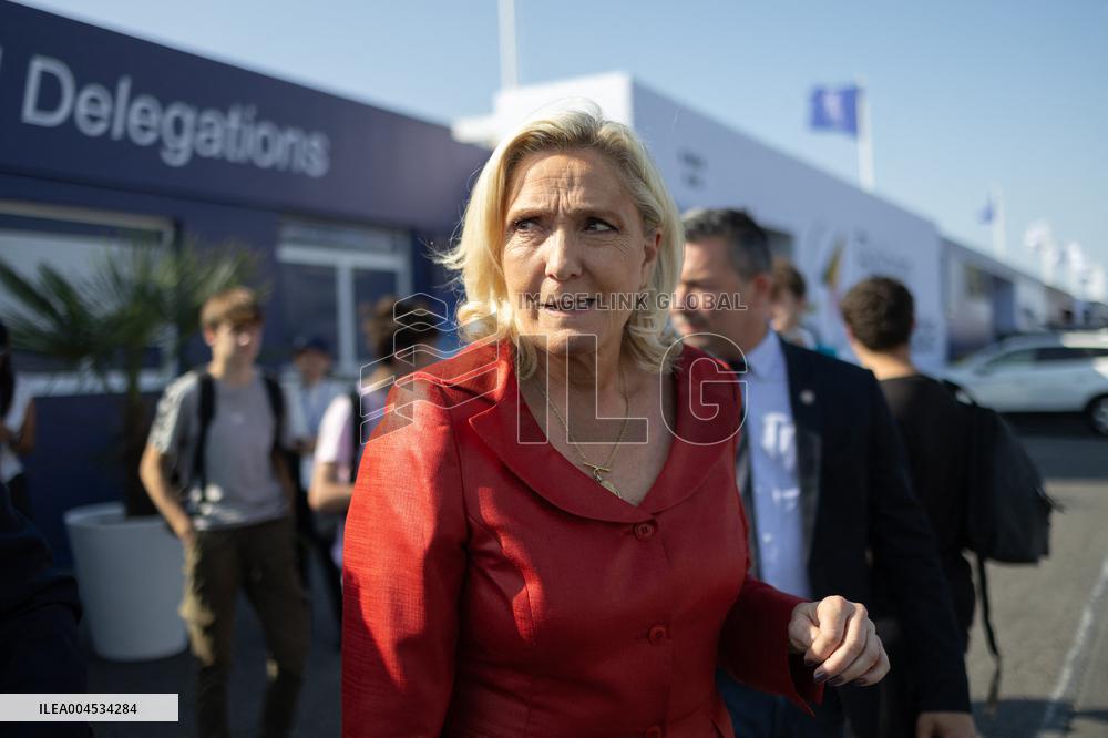 Marine Le Pen and Jordan Bardella Visits the International Paris Air Show - Le Bourget