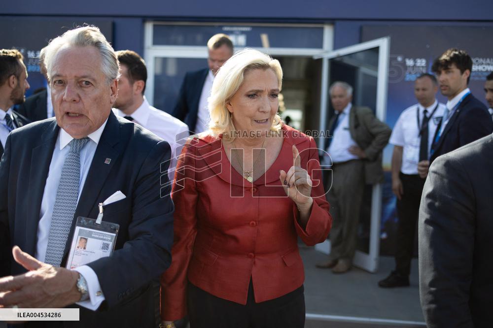 Marine Le Pen and Jordan Bardella Visits the International Paris Air Show - Le Bourget