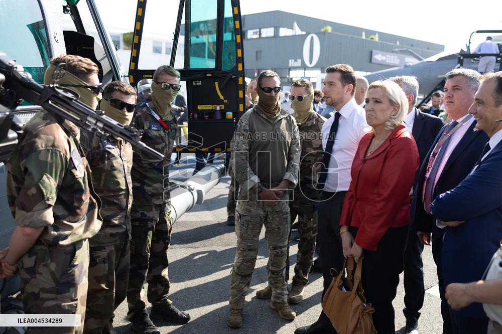Marine Le Pen and Jordan Bardella Visits the International Paris Air Show - Le Bourget