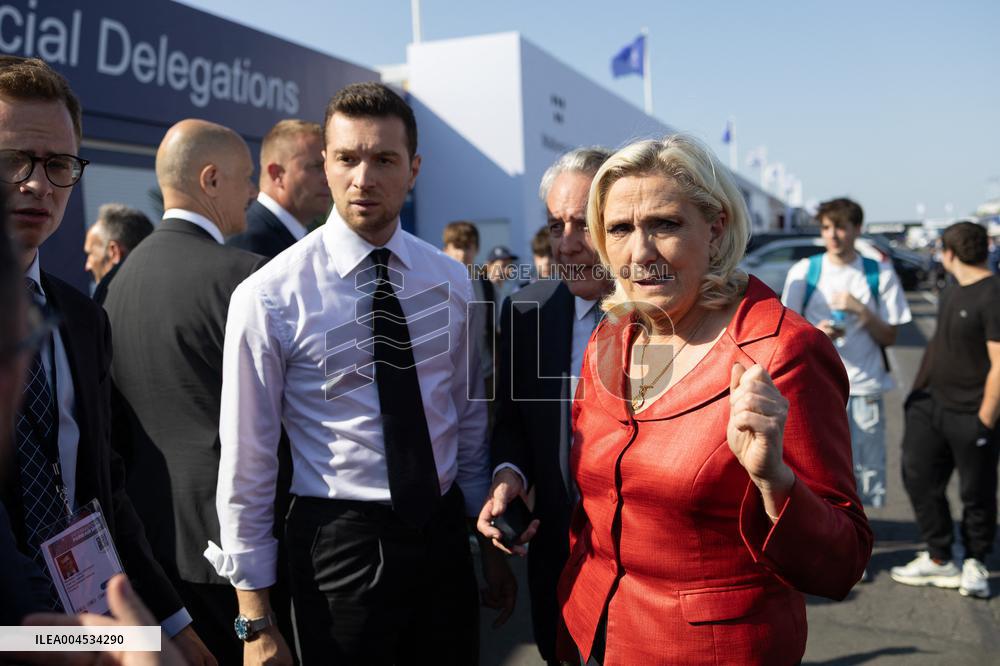 Marine Le Pen and Jordan Bardella Visits the International Paris Air Show - Le Bourget