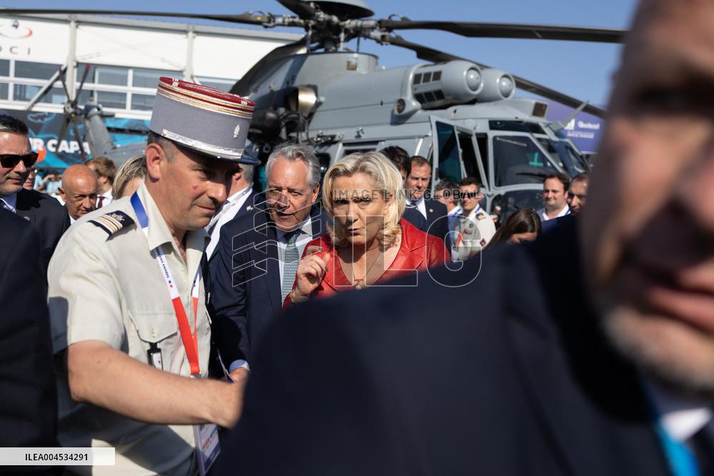Marine Le Pen and Jordan Bardella Visits the International Paris Air Show - Le Bourget