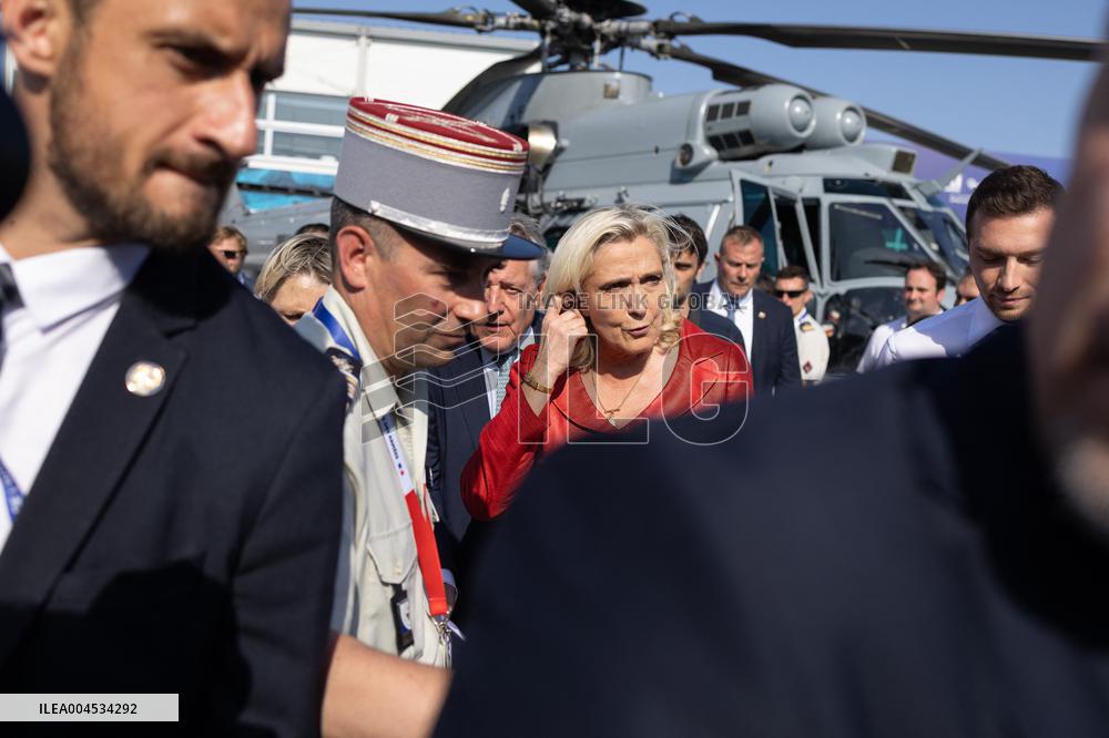 Marine Le Pen and Jordan Bardella Visits the International Paris Air Show - Le Bourget