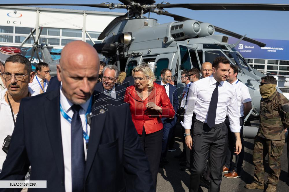 Marine Le Pen and Jordan Bardella Visits the International Paris Air Show - Le Bourget