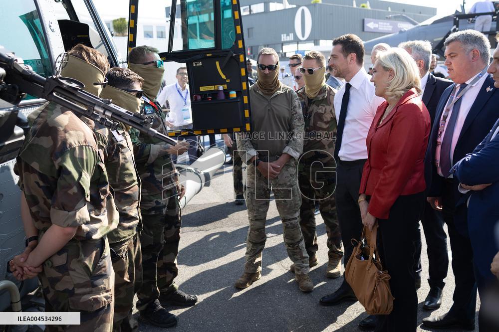 Marine Le Pen and Jordan Bardella Visits the International Paris Air Show - Le Bourget