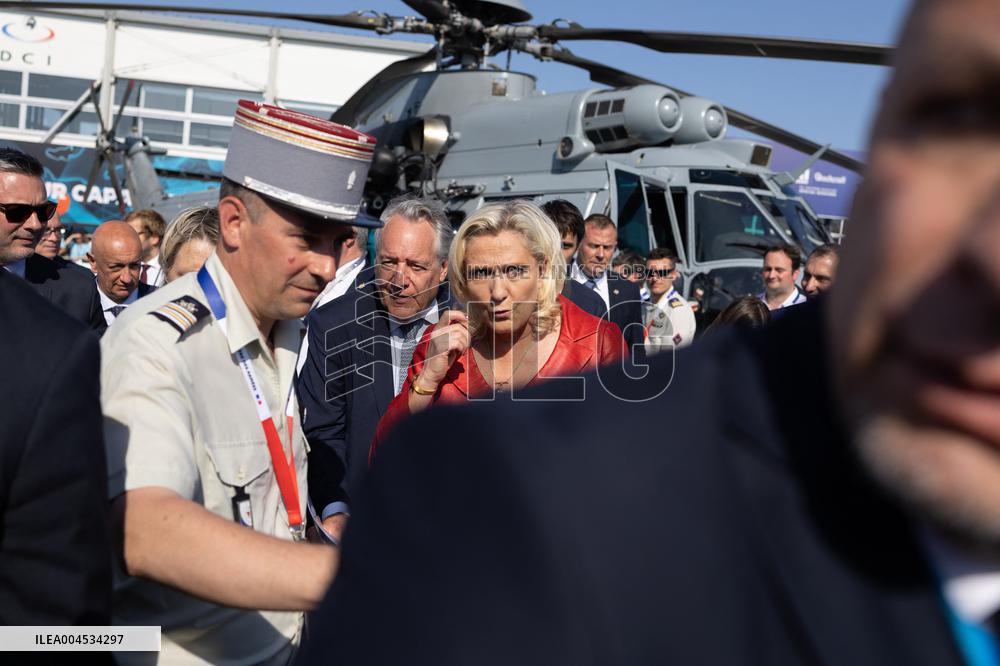 Marine Le Pen and Jordan Bardella Visits the International Paris Air Show - Le Bourget