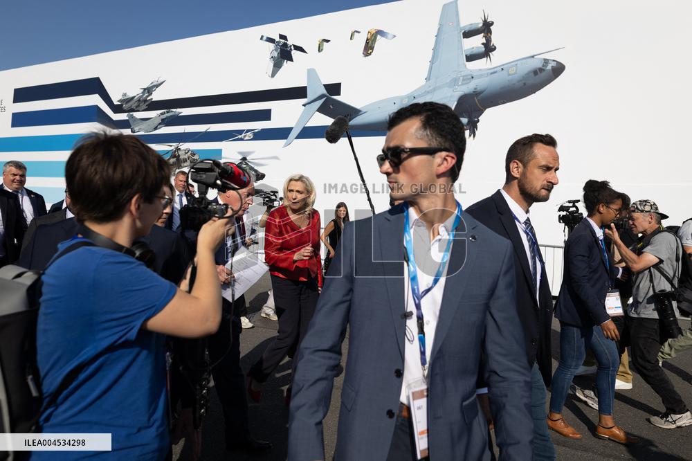 Marine Le Pen and Jordan Bardella Visits the International Paris Air Show - Le Bourget