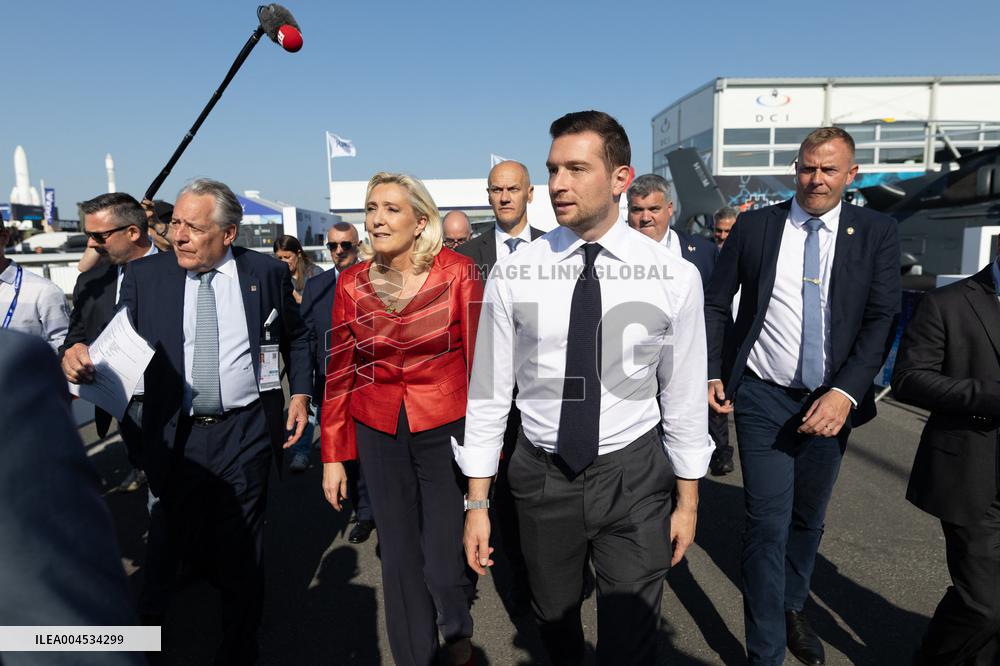 Marine Le Pen and Jordan Bardella Visits the International Paris Air Show - Le Bourget