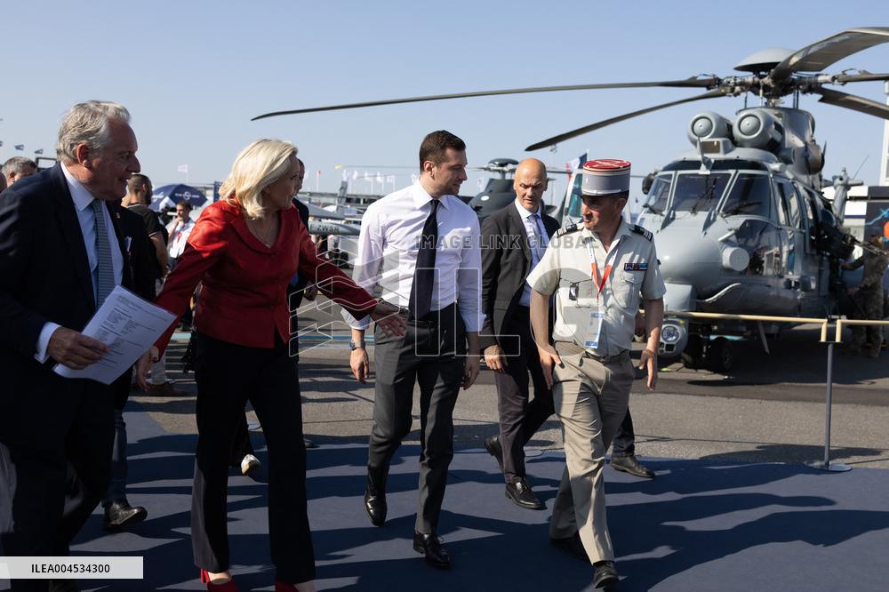 Marine Le Pen and Jordan Bardella Visits the International Paris Air Show - Le Bourget