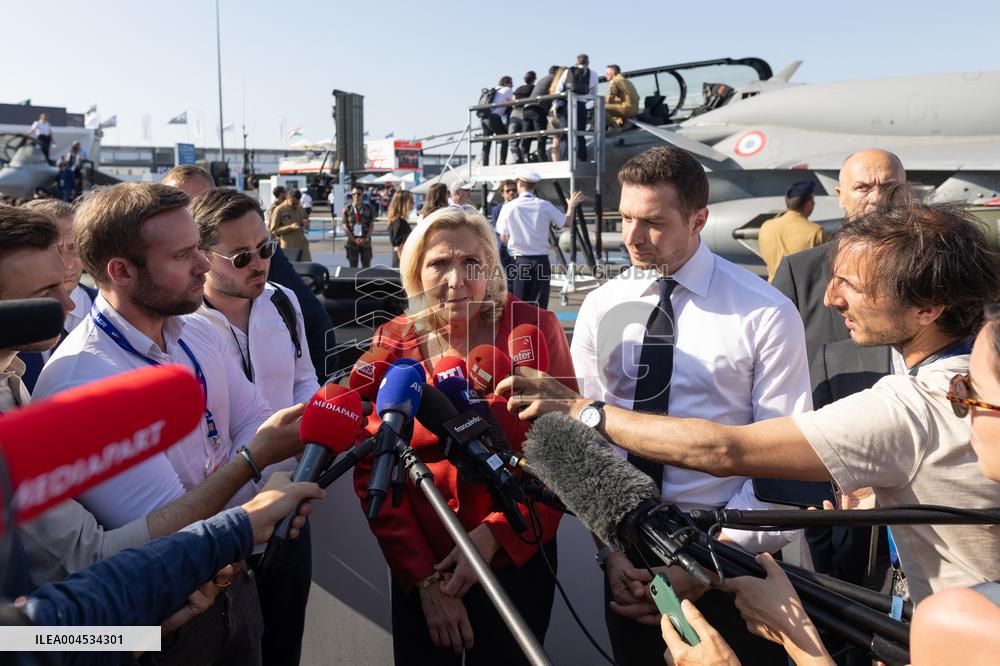 Marine Le Pen and Jordan Bardella Visits the International Paris Air Show - Le Bourget