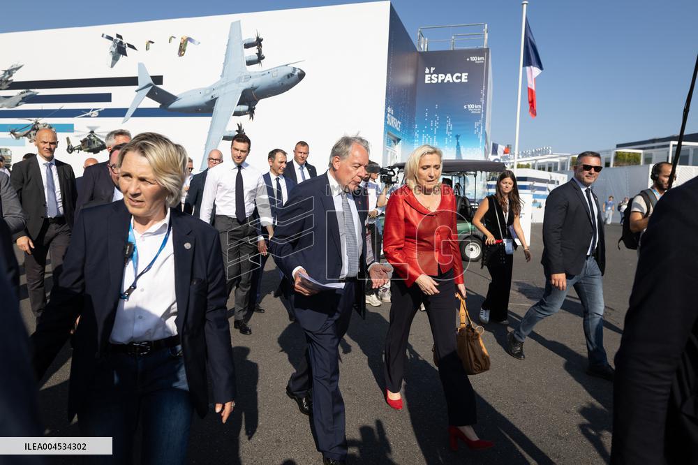 Marine Le Pen and Jordan Bardella Visits the International Paris Air Show - Le Bourget