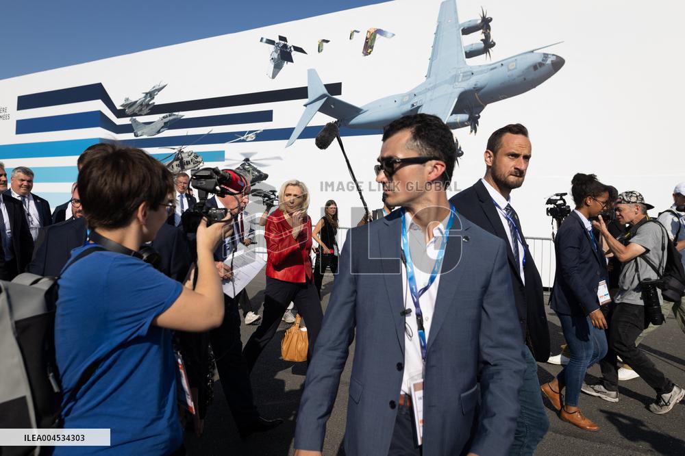 Marine Le Pen and Jordan Bardella Visits the International Paris Air Show - Le Bourget