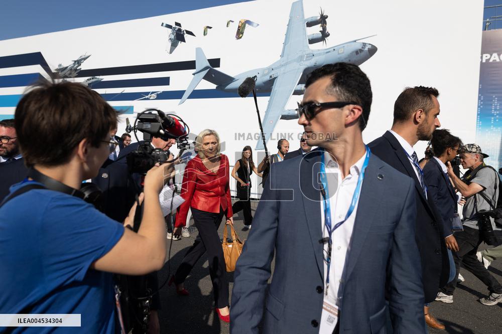 Marine Le Pen and Jordan Bardella Visits the International Paris Air Show - Le Bourget