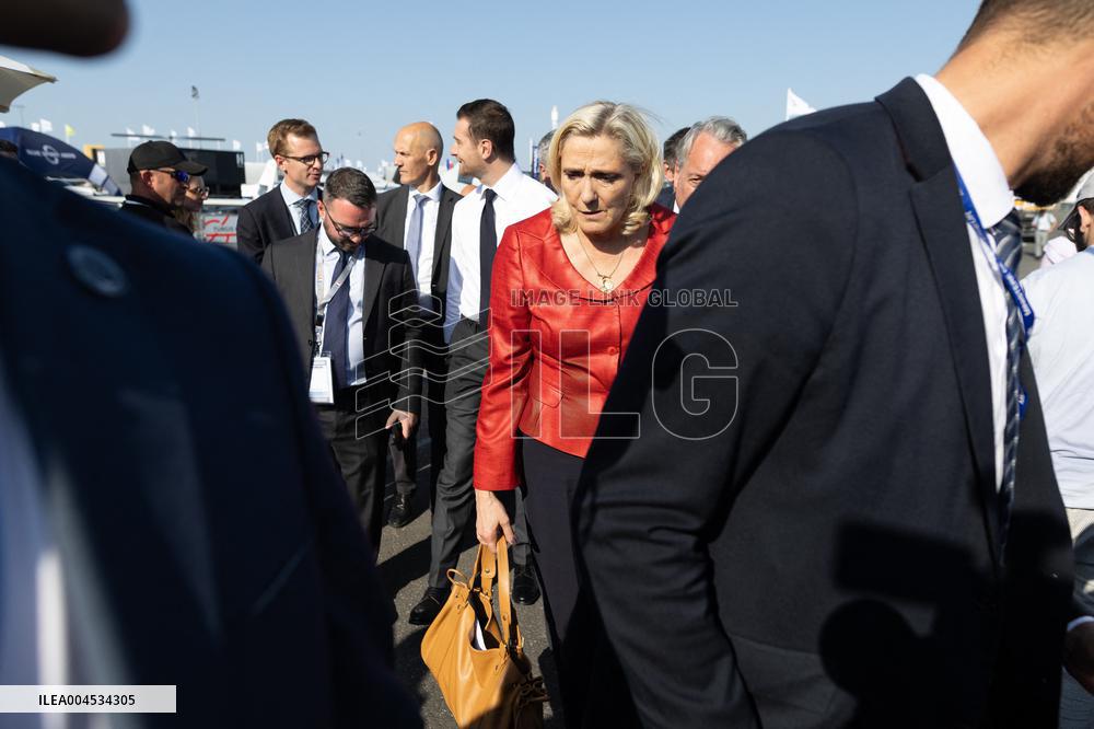 Marine Le Pen and Jordan Bardella Visits the International Paris Air Show - Le Bourget