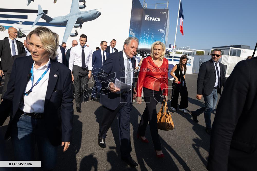 Marine Le Pen and Jordan Bardella Visits the International Paris Air Show - Le Bourget