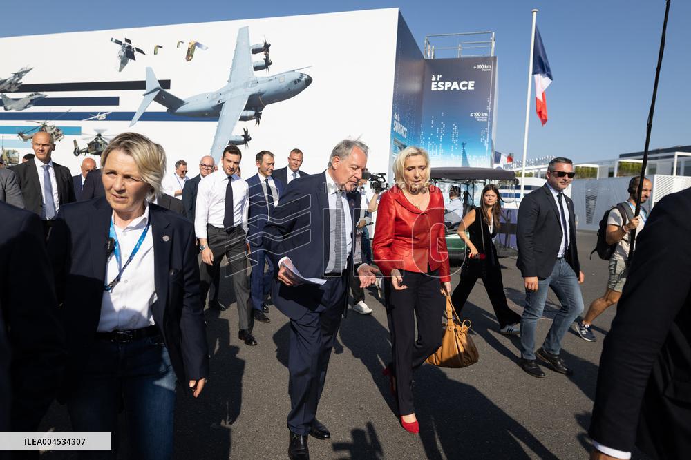 Marine Le Pen and Jordan Bardella Visits the International Paris Air Show - Le Bourget