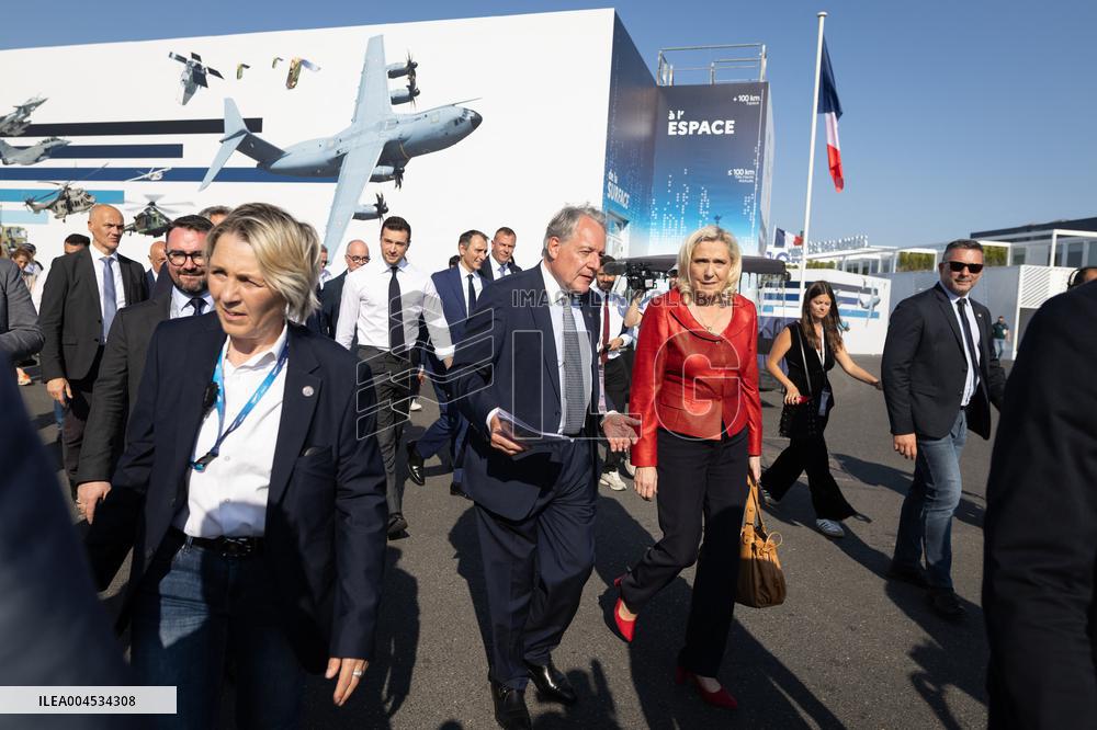 Marine Le Pen and Jordan Bardella Visits the International Paris Air Show - Le Bourget