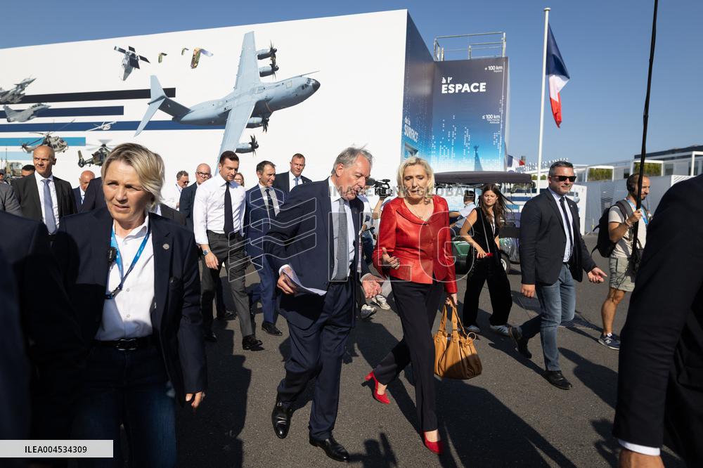 Marine Le Pen and Jordan Bardella Visits the International Paris Air Show - Le Bourget