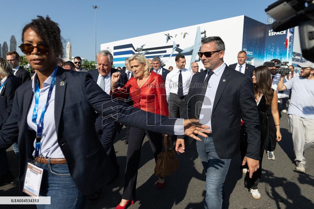Marine Le Pen and Jordan Bardella Visits the International Paris Air Show - Le Bourget