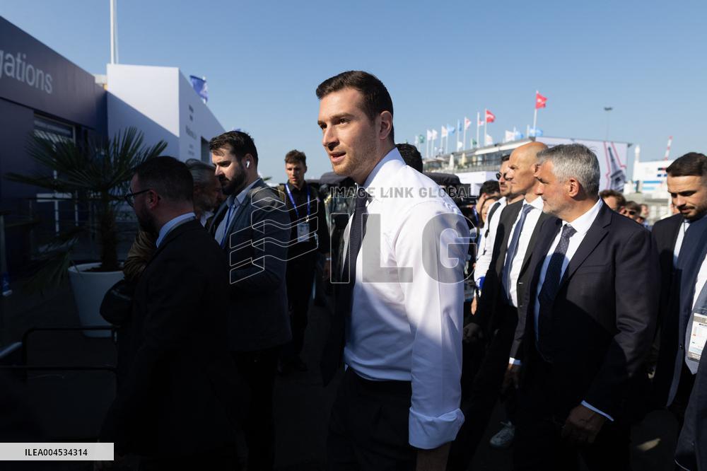 Marine Le Pen and Jordan Bardella Visits the International Paris Air Show - Le Bourget