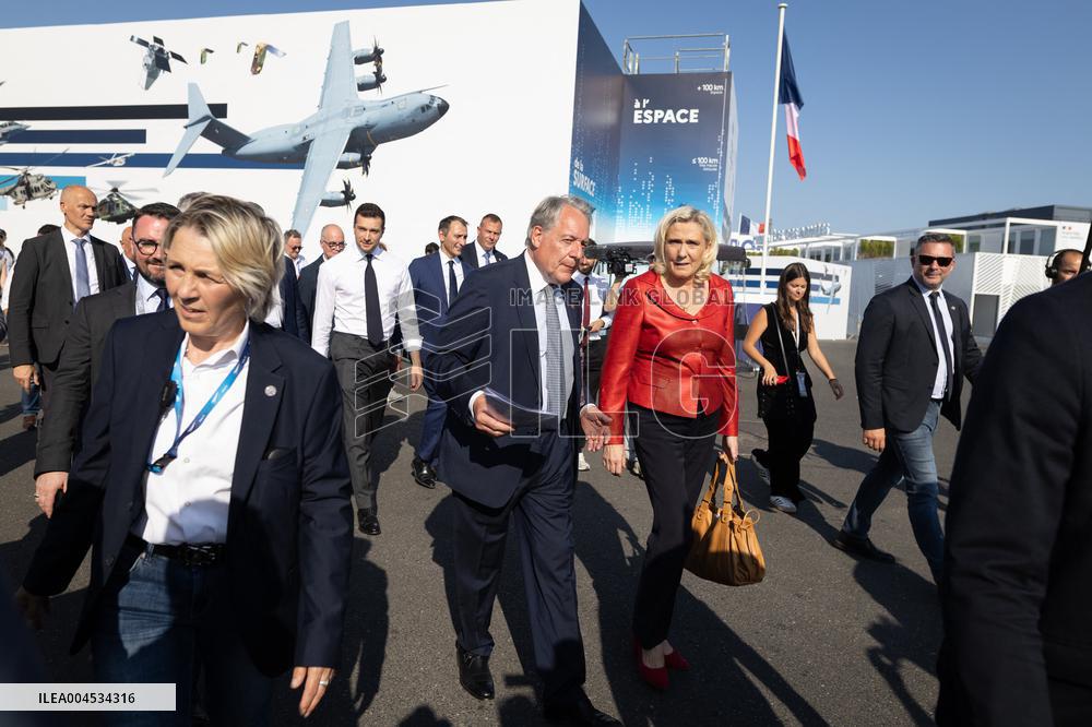 Marine Le Pen and Jordan Bardella Visits the International Paris Air Show - Le Bourget