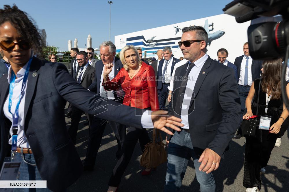Marine Le Pen and Jordan Bardella Visits the International Paris Air Show - Le Bourget