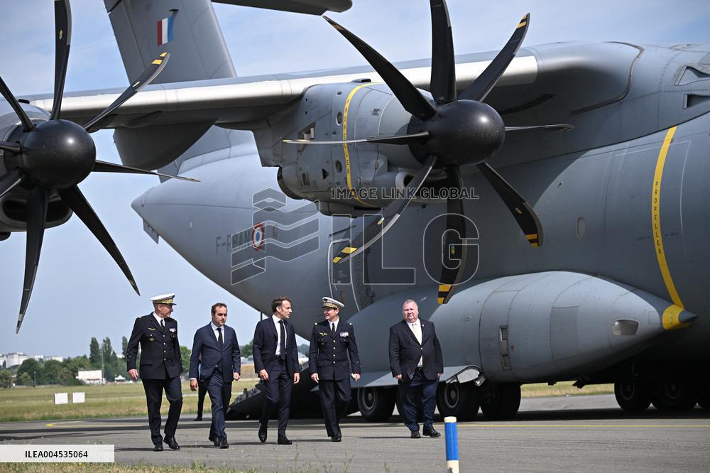 President Macron At Paris Air Show - Le Bourget