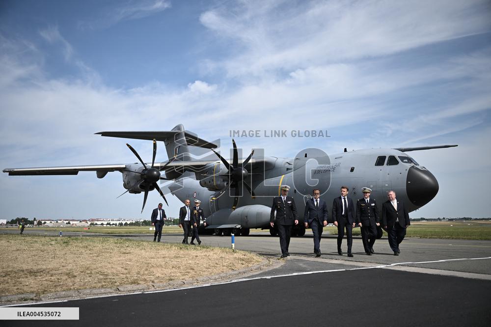 President Macron At Paris Air Show - Le Bourget